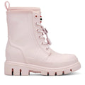 Little Kids Stamp Lace-Up Waterproof Ankle Boots
